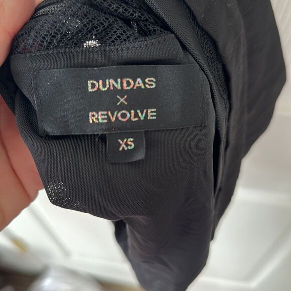 Dundas x Revolve Joey Black High Halter Neck Sleeveless Mesh Mini Dress XS NWT - Picture 6 of 6